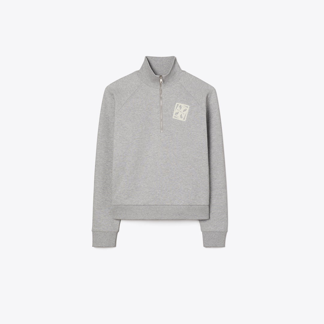Embroidered French Terry Sweatshirt by Tory Burch