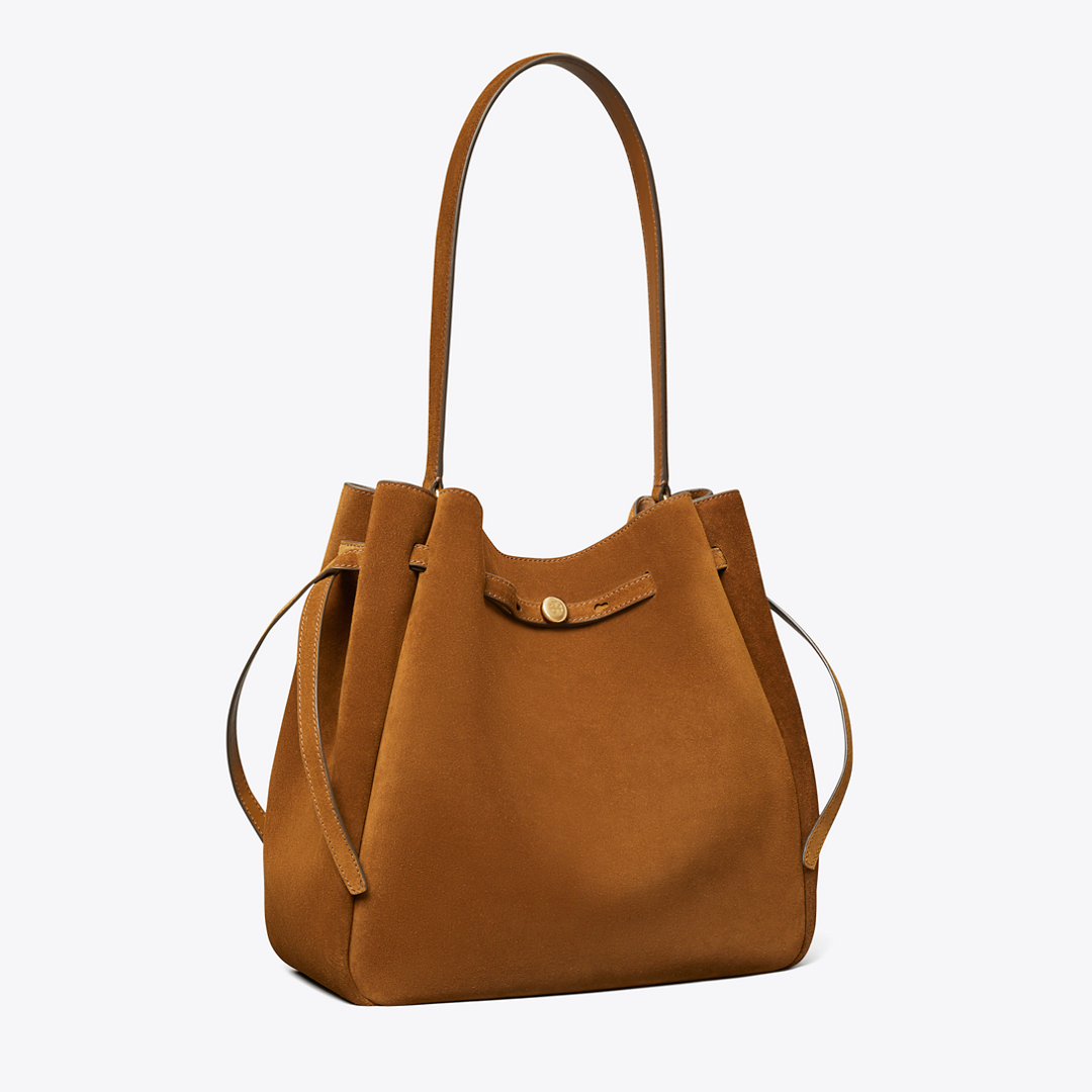 Large Romy Suede Bucket Bag
