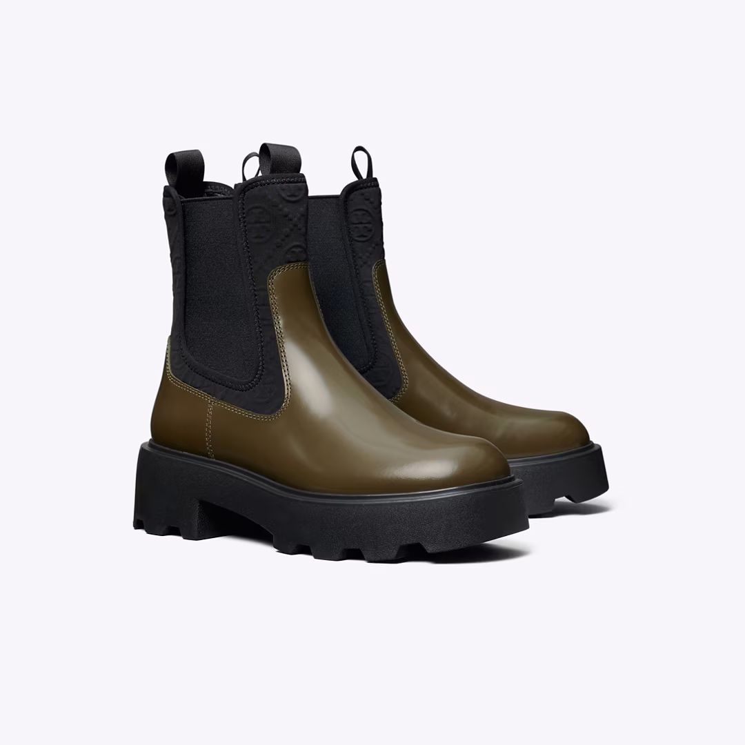 T Monogram Chelsea Lug Boot