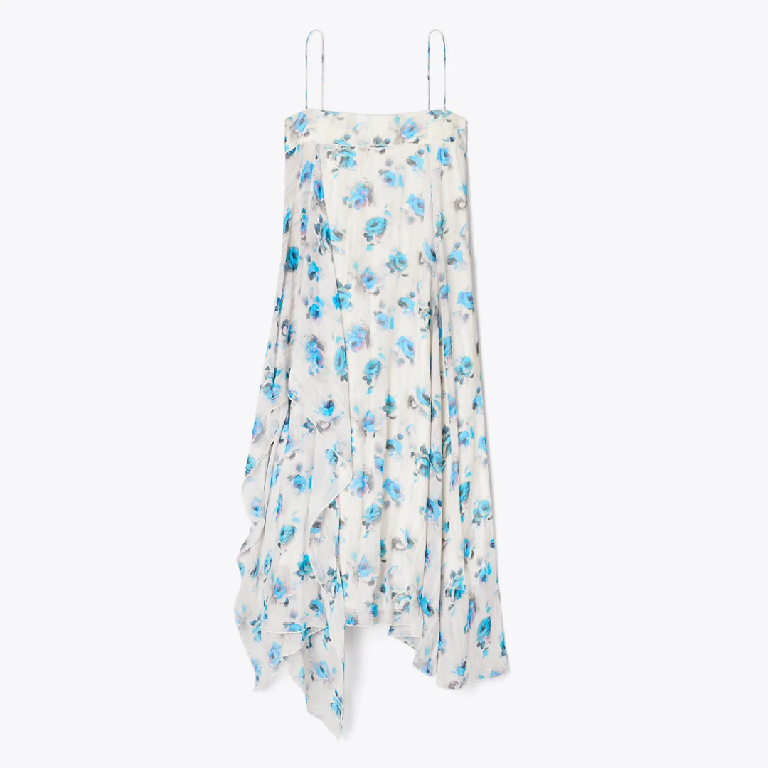 Printed Silk Dress by Tory Burch