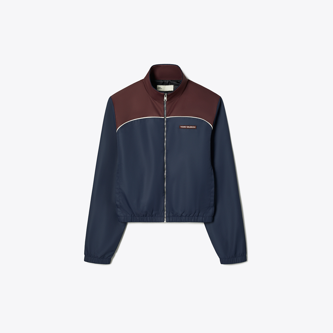 Colorblock Nylon Jacket by Tory Burch