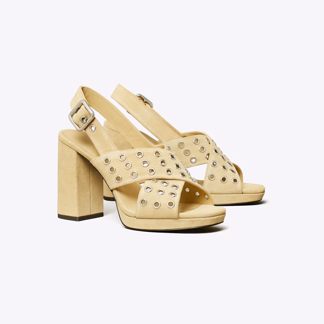 Cross-Band Heeled Sandal