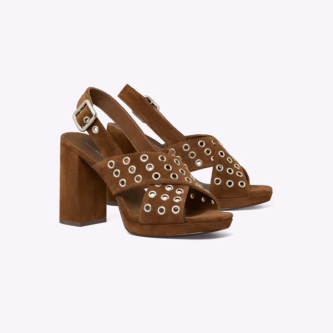 Cross-Band Heeled Sandal