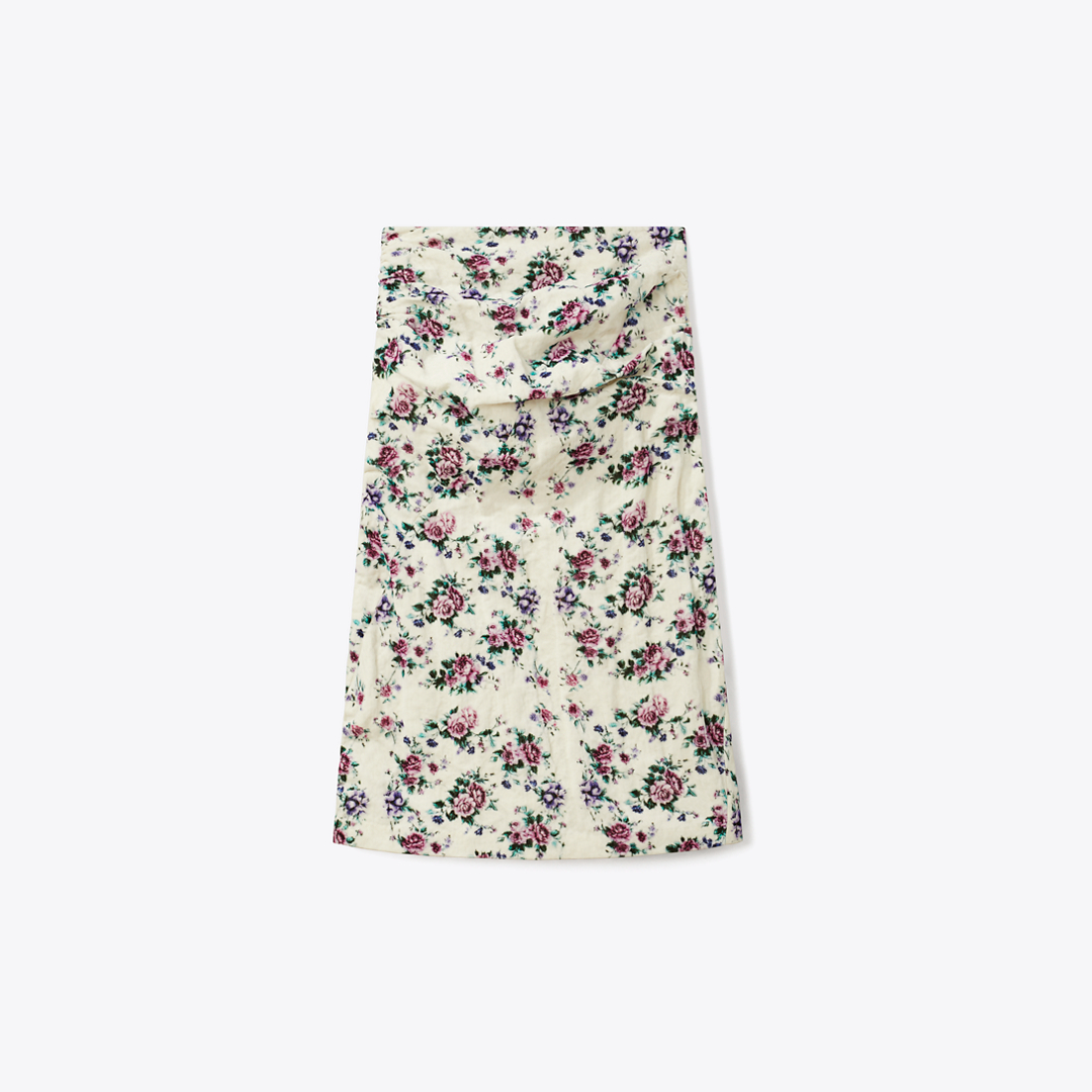 Printed Cotton Velvet Skirt