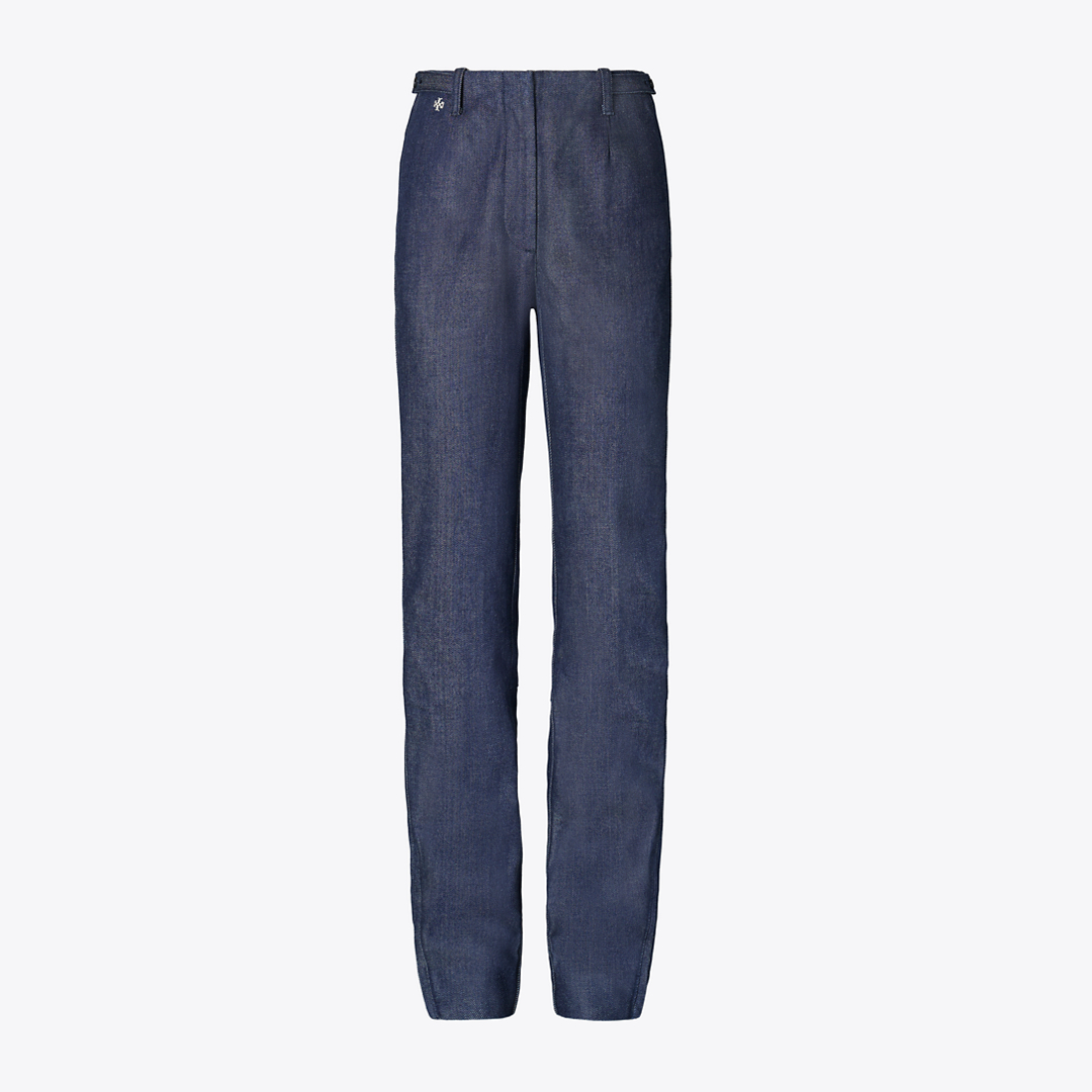 Ankle-Zip Cotton Jean