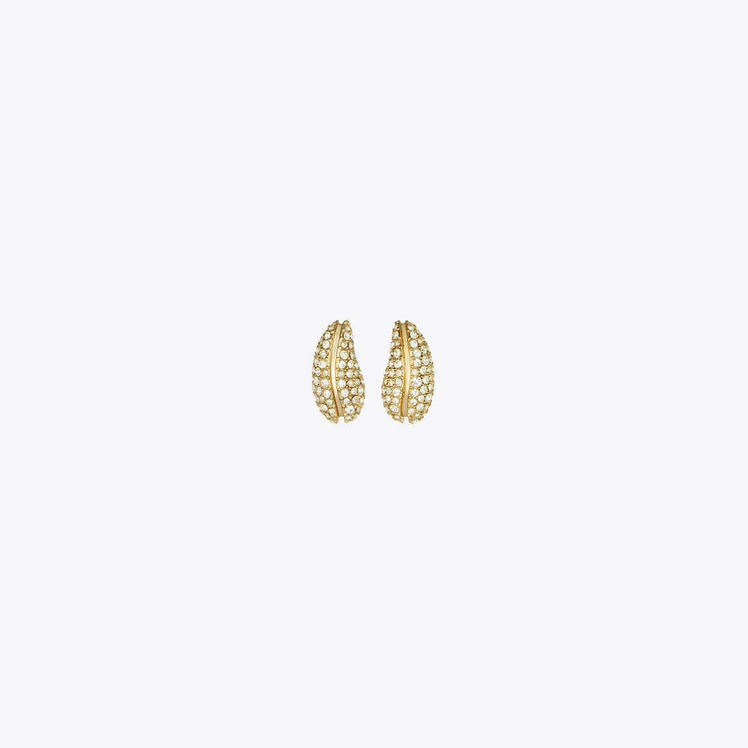 Mini Pierced Pavé Earrings