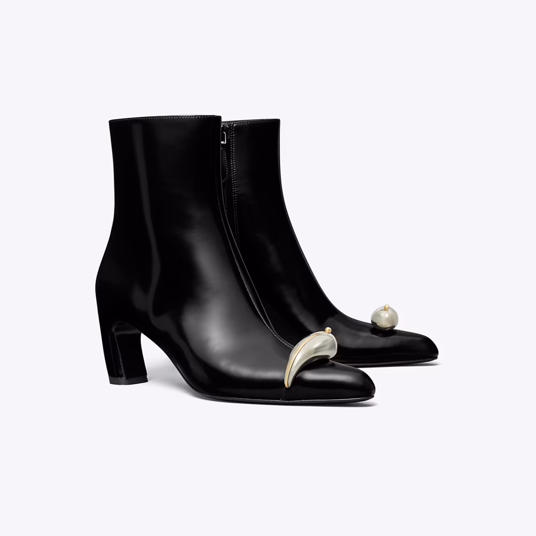 Pierced Heeled Ankle Boot by Tory Burch
