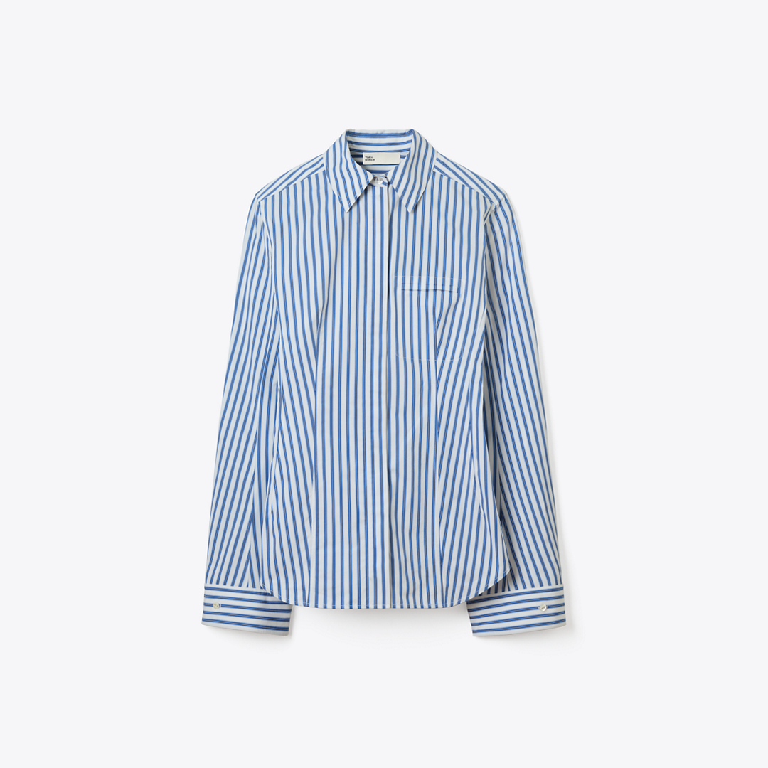 Bell-Sleeve Cotton Shirt