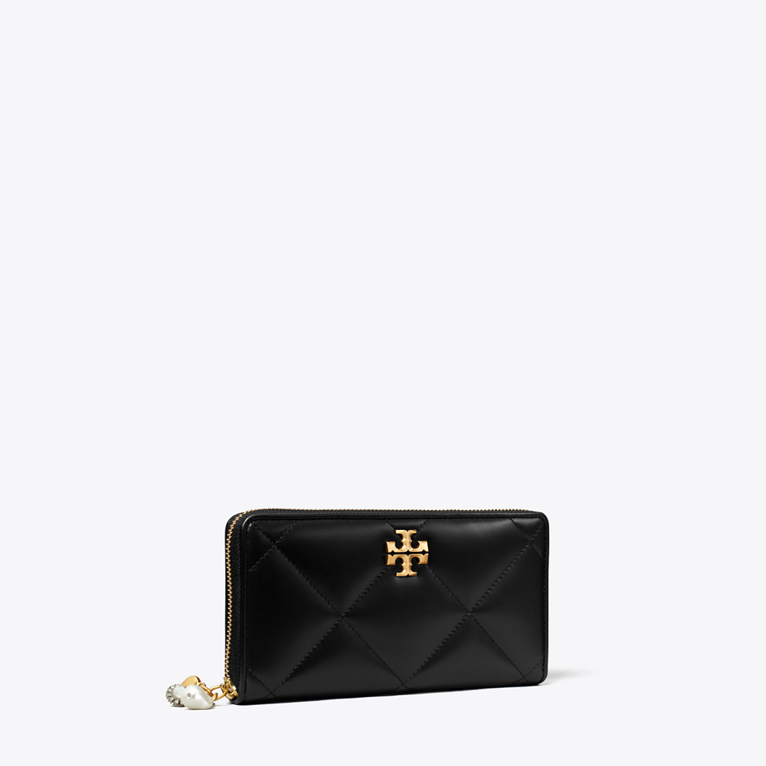 Kira Diamond Quilt Charm Continental Wallet
