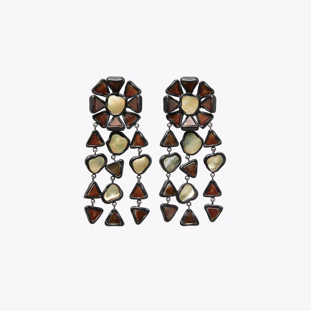 Curiosity Resin Chandelier Earrings by Tory Burch