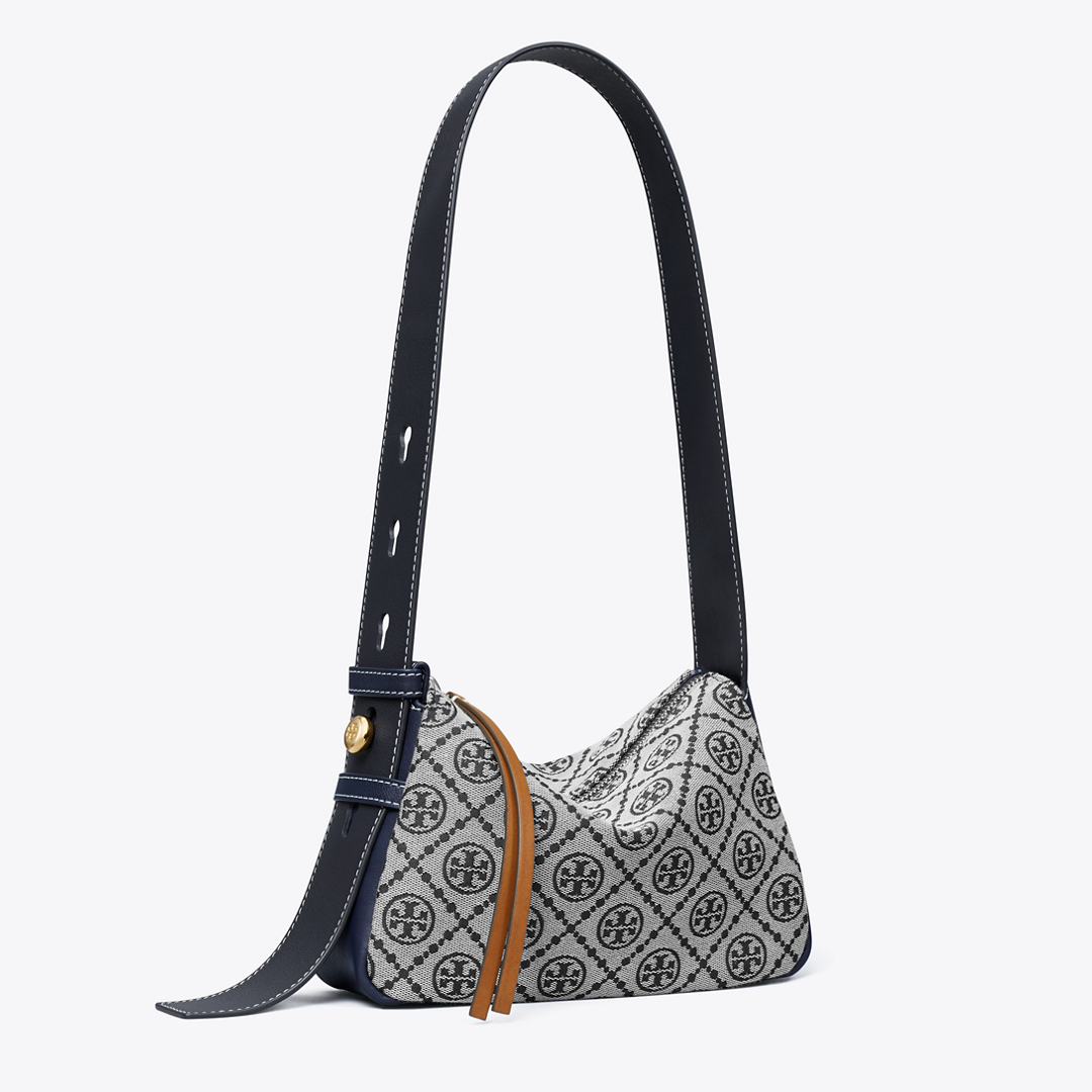T Monogram Small Romy Shoulder Bag