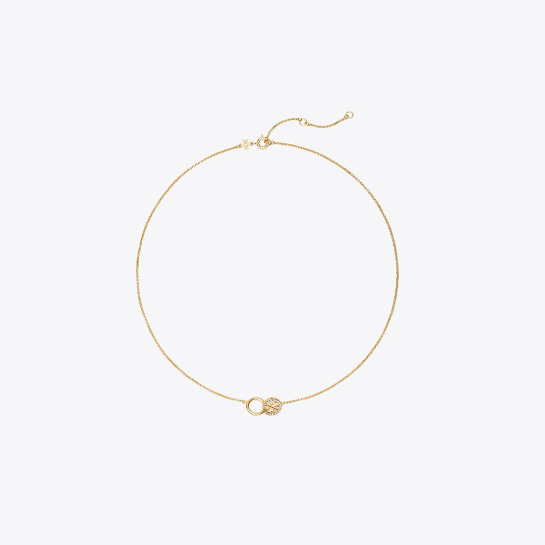 Icon Pavé Interlocking Pendant Necklace