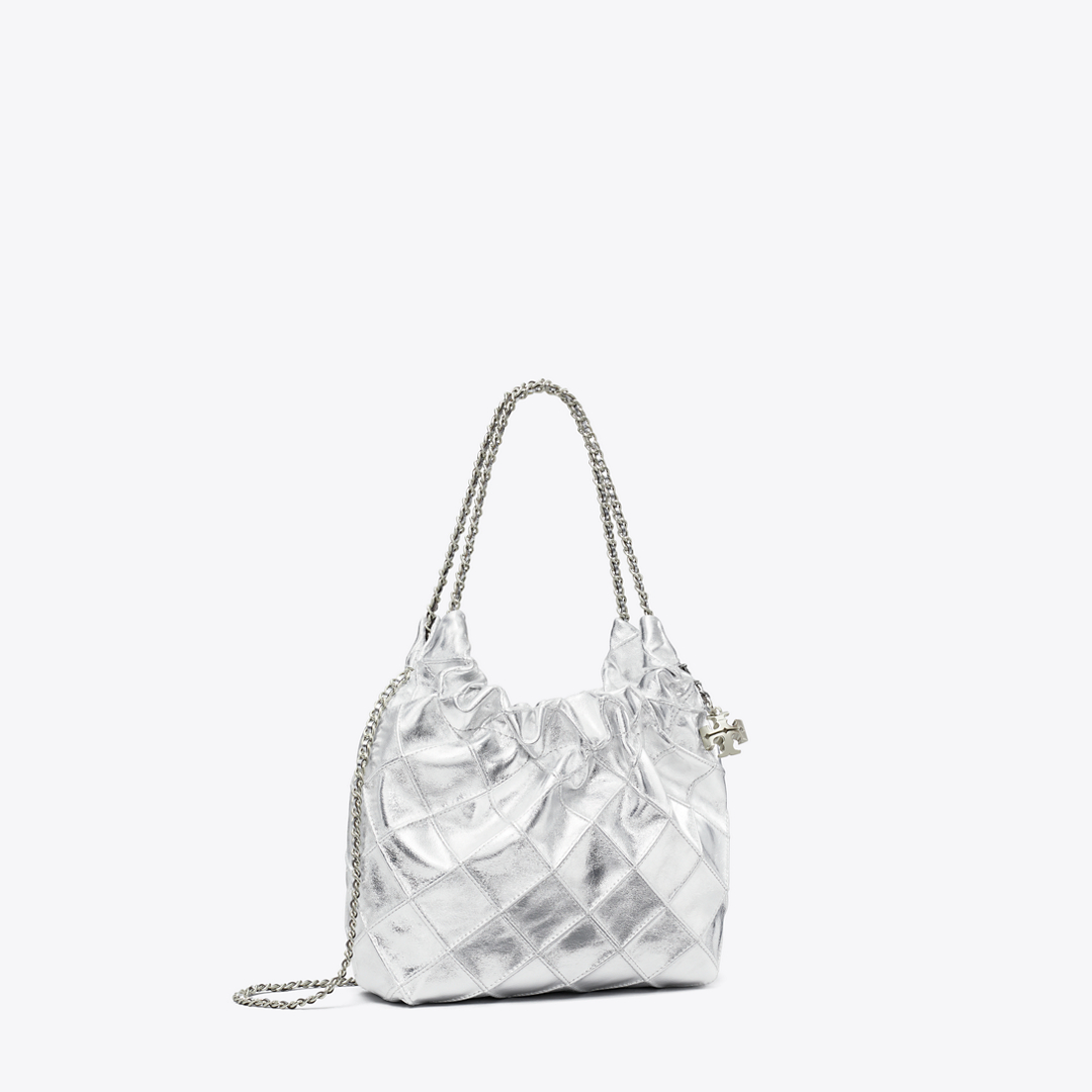 Mini Fleming Metallic Hobo Bag