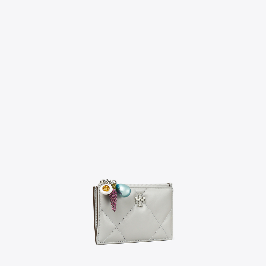 Kira Diamond Quilt Charm Zip Card Case