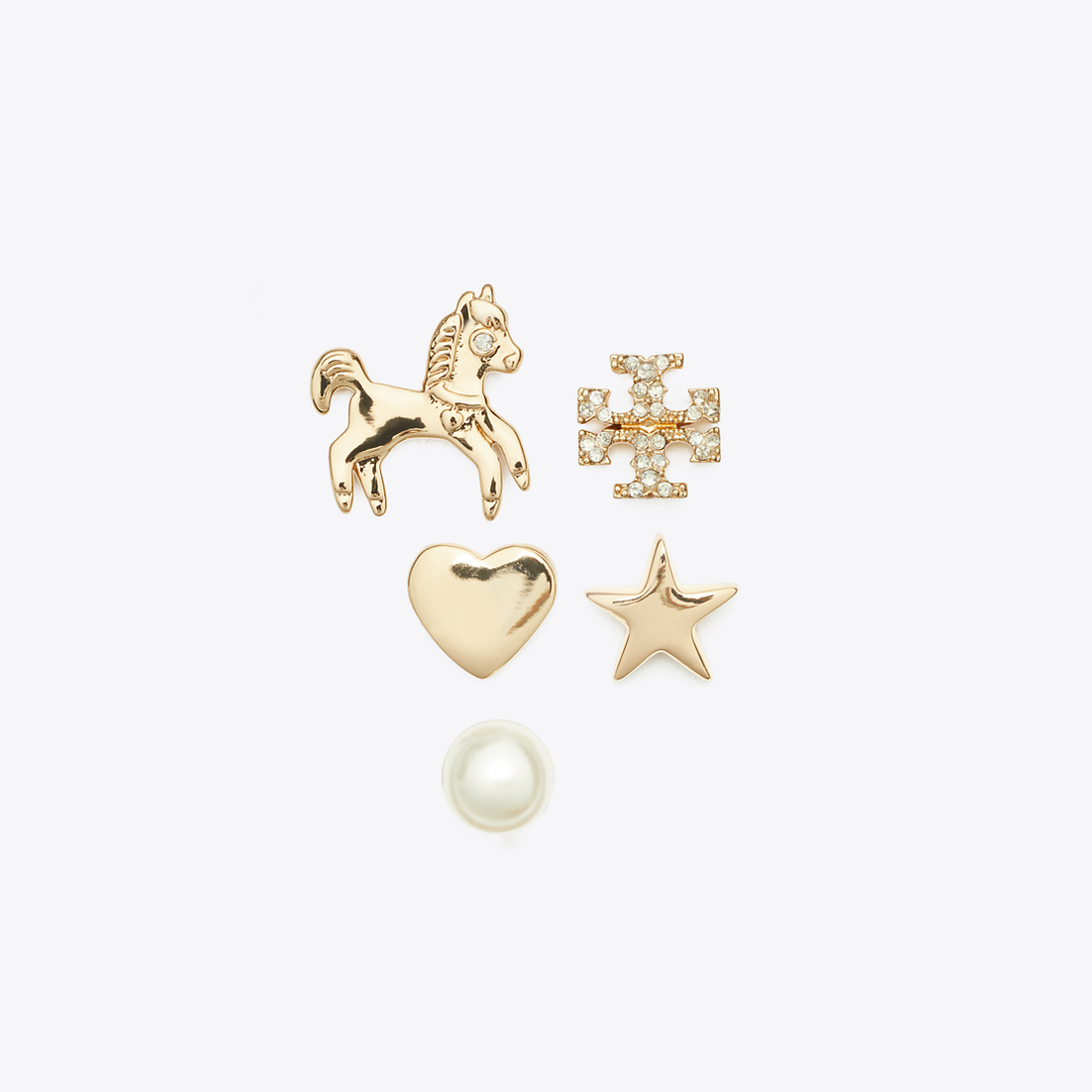 Curiosity Horse Stud Earring Set by Tory Burch