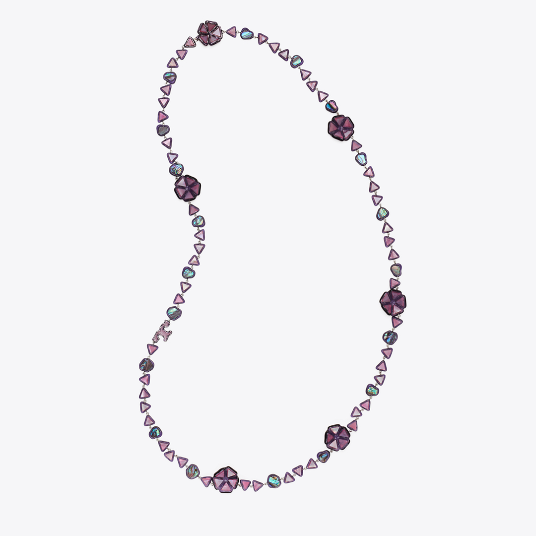Curiosity Resin Long Necklace by Tory Burch