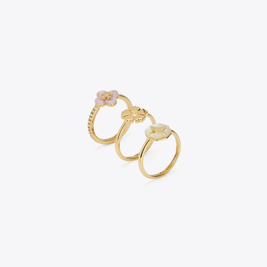 Forget Me Not Stacking Ring Set by Tory Burch
