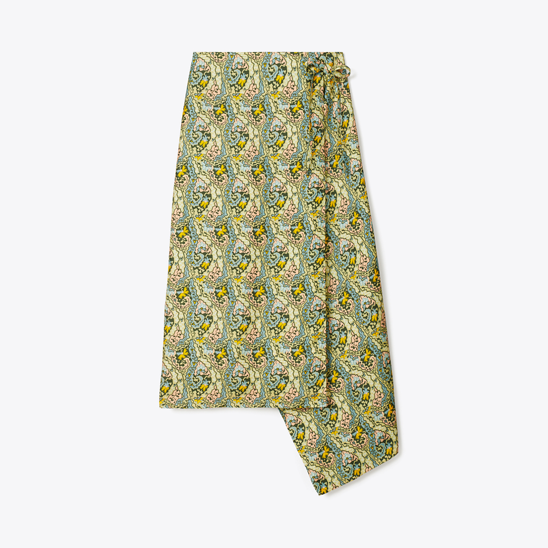 Silk Wrap Skirt by Tory Burch