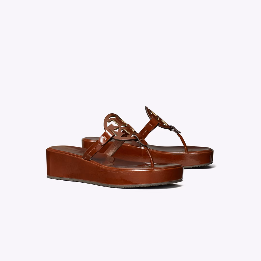 Miller Patent Wedge Sandal