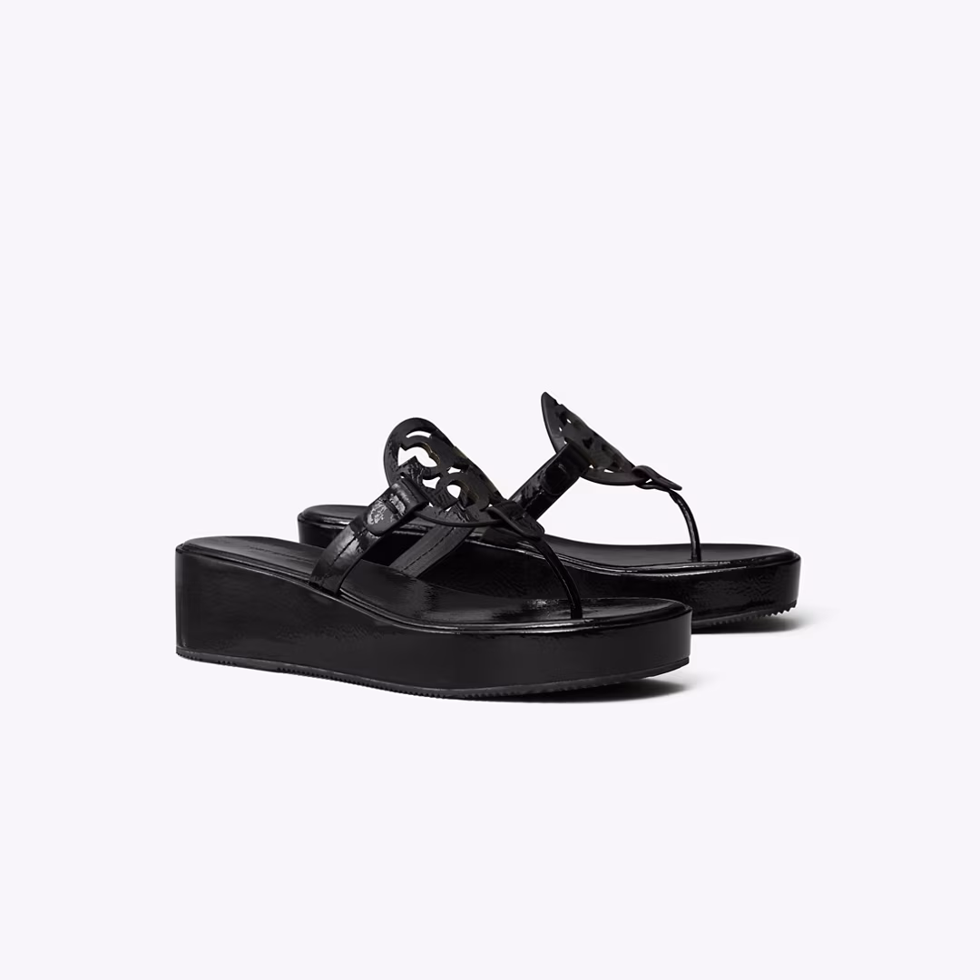 Miller Patent Wedge Sandal