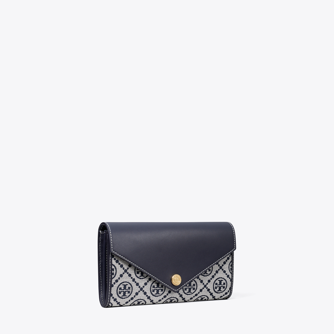 T Monogram Wide Envelope Wallet