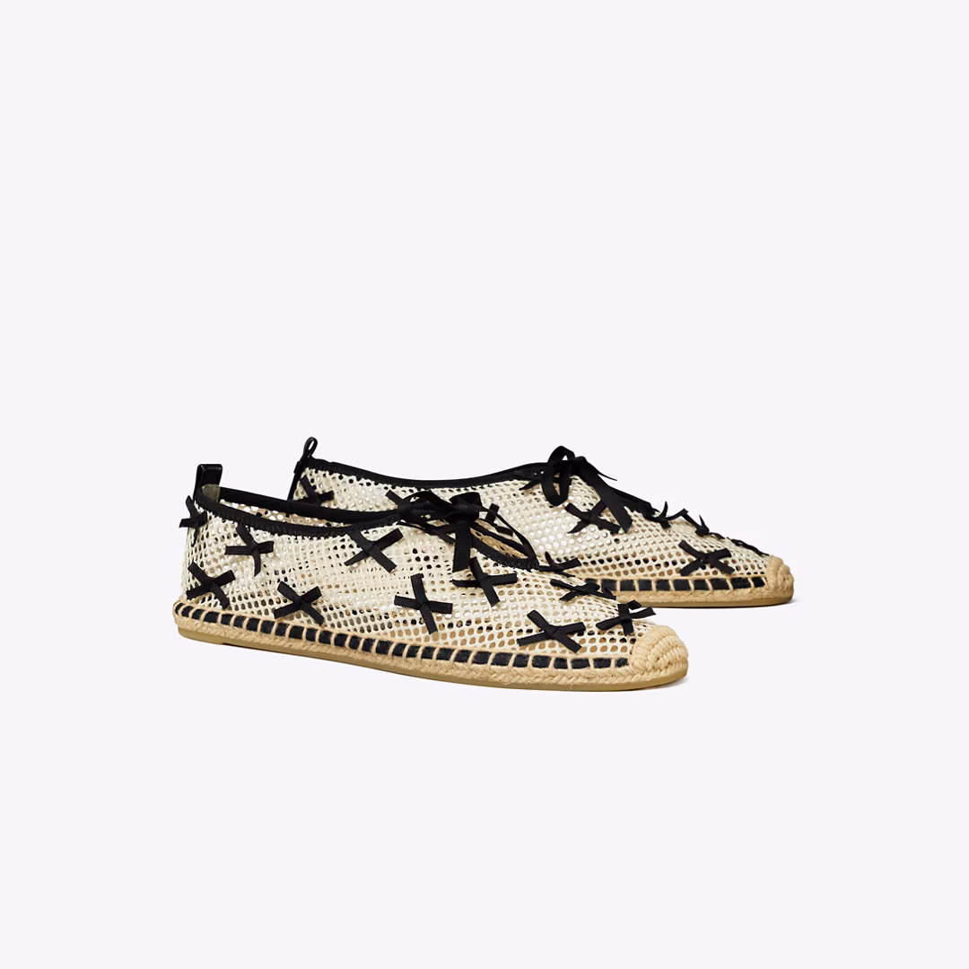 Mini Bow Mesh Espadrille