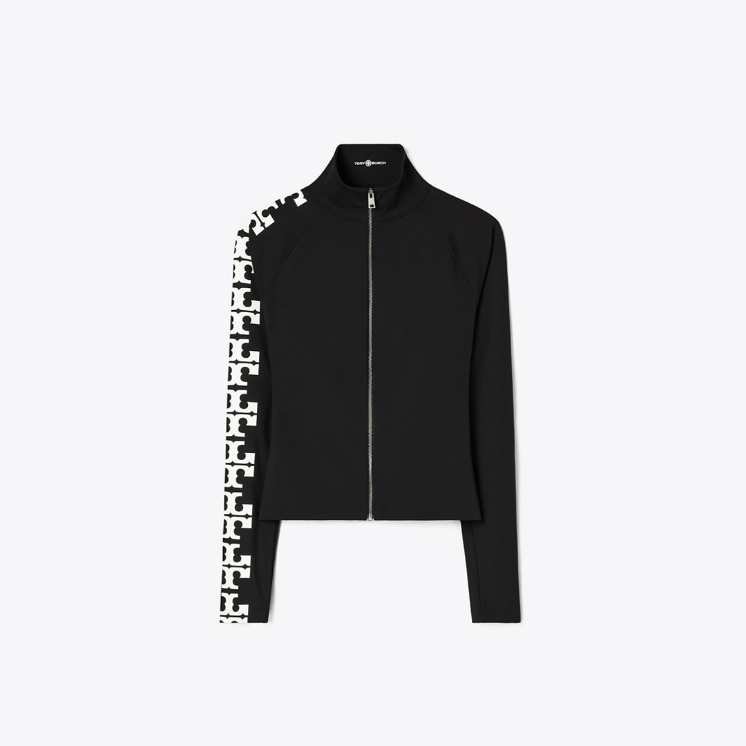 Reflective Nylon Logo Zip Top