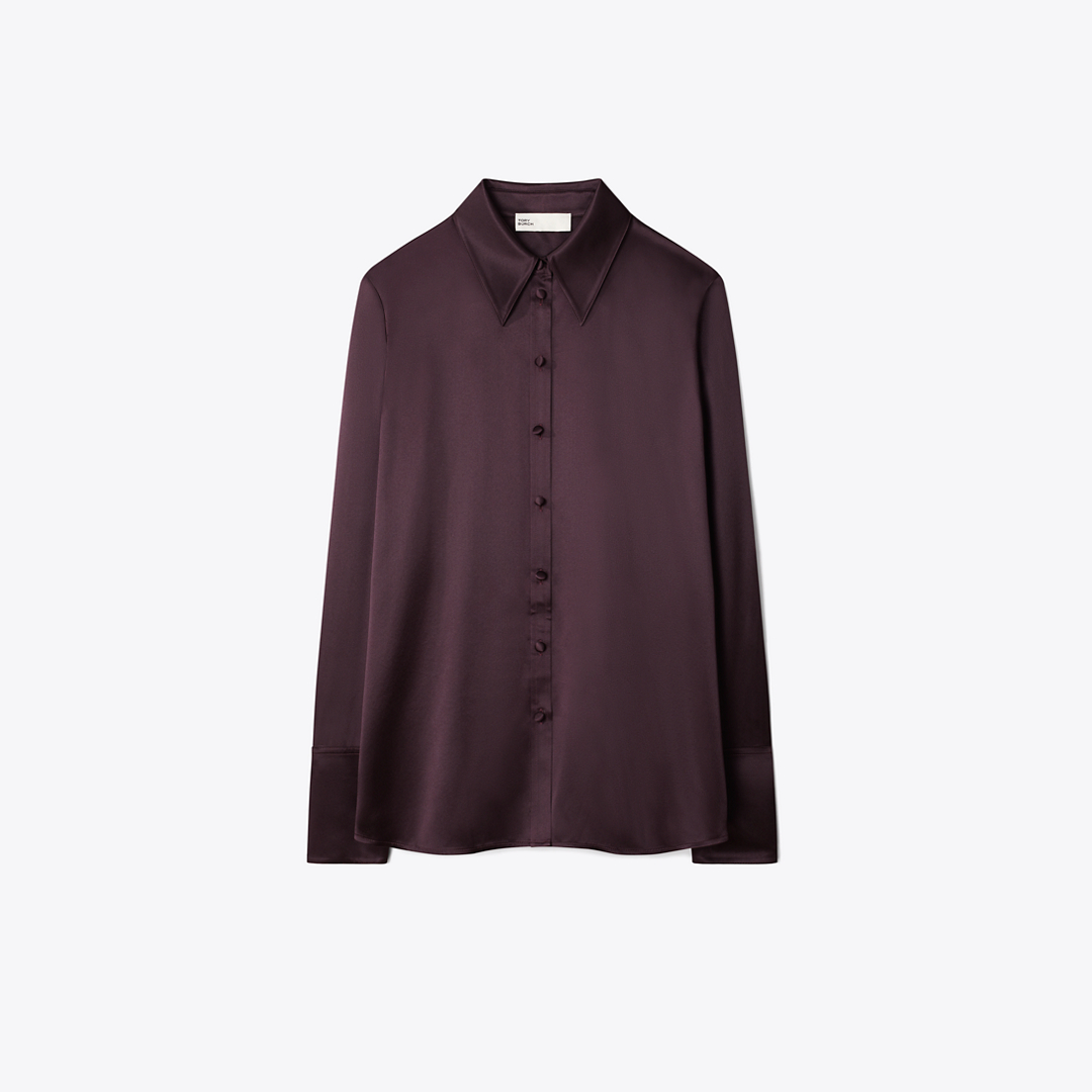 Cuffed Silk Shirt