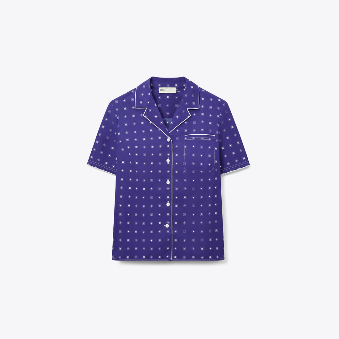 Twill Camp Shirt by Tory Burch