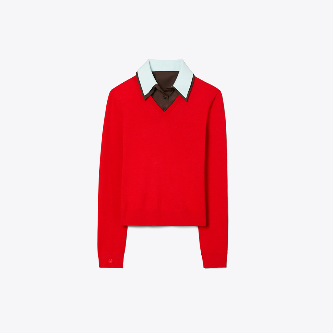 Layered Merino Wool Sweater