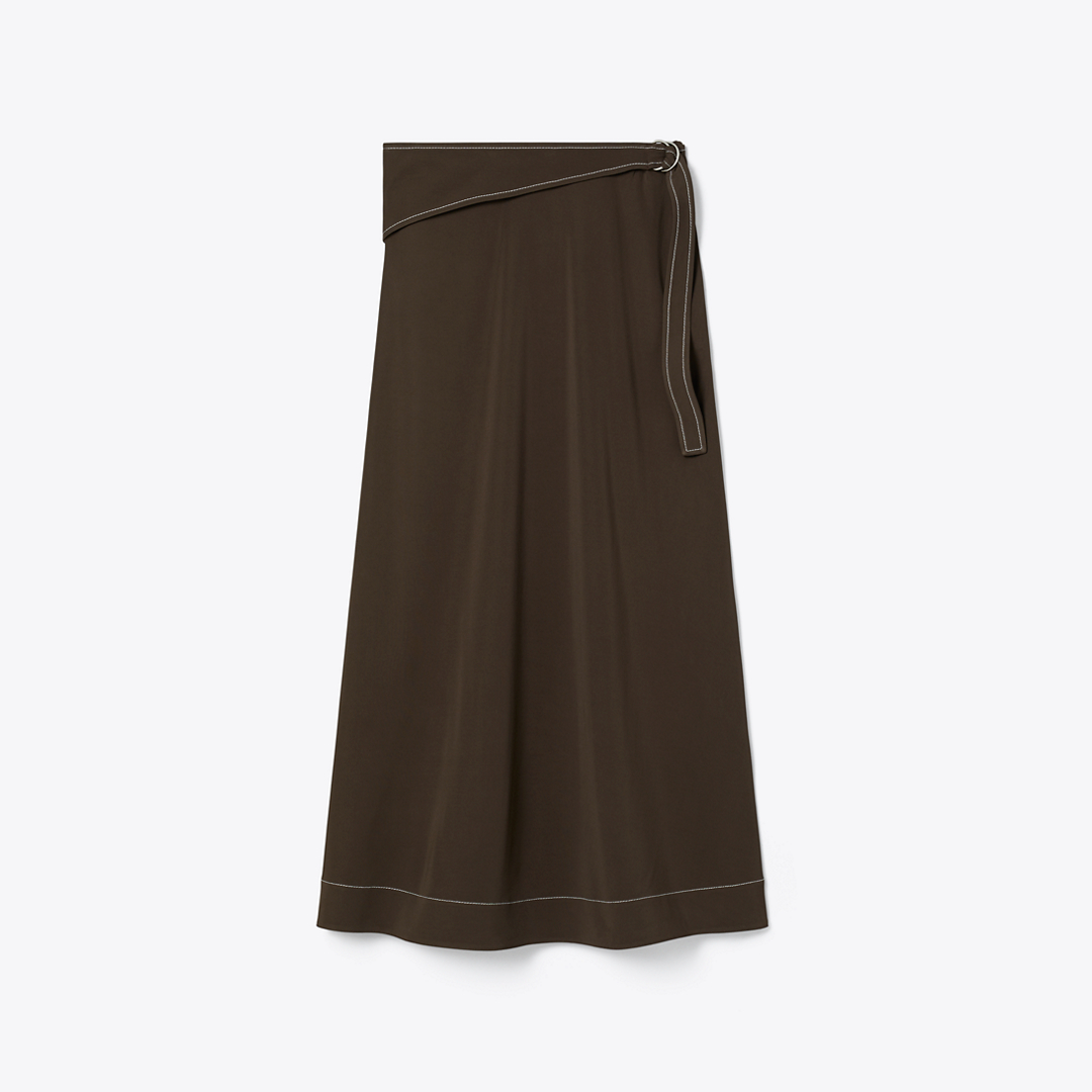 Belted Jersey Skirt