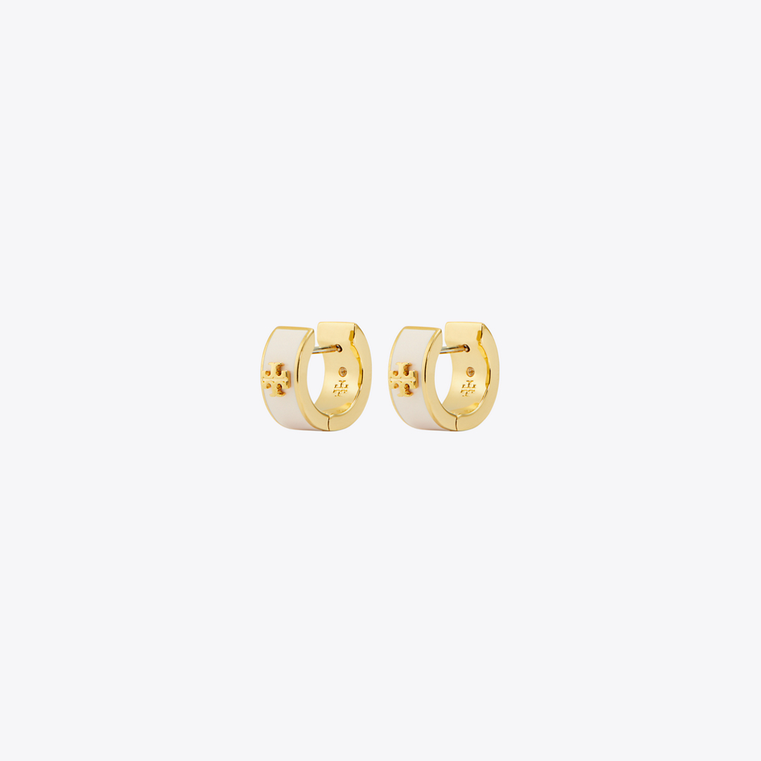 Icon Enamel Huggie Earrings