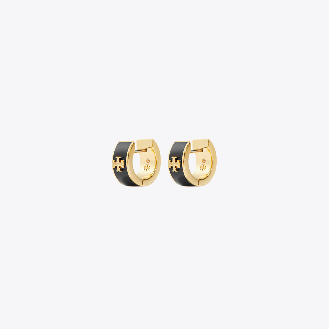 Icon Enamel Huggie Earrings