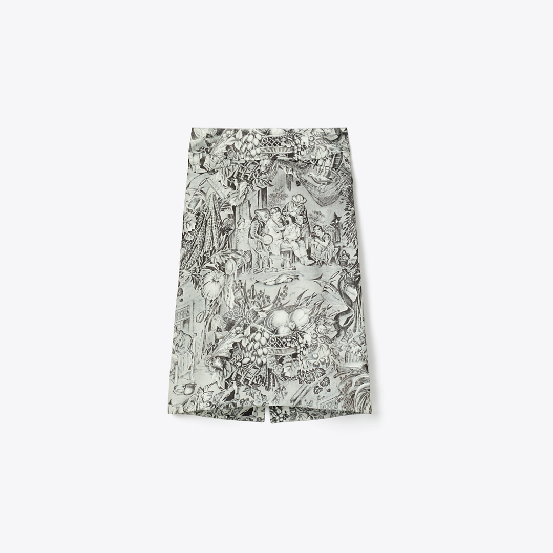 Printed Viscose Skirt