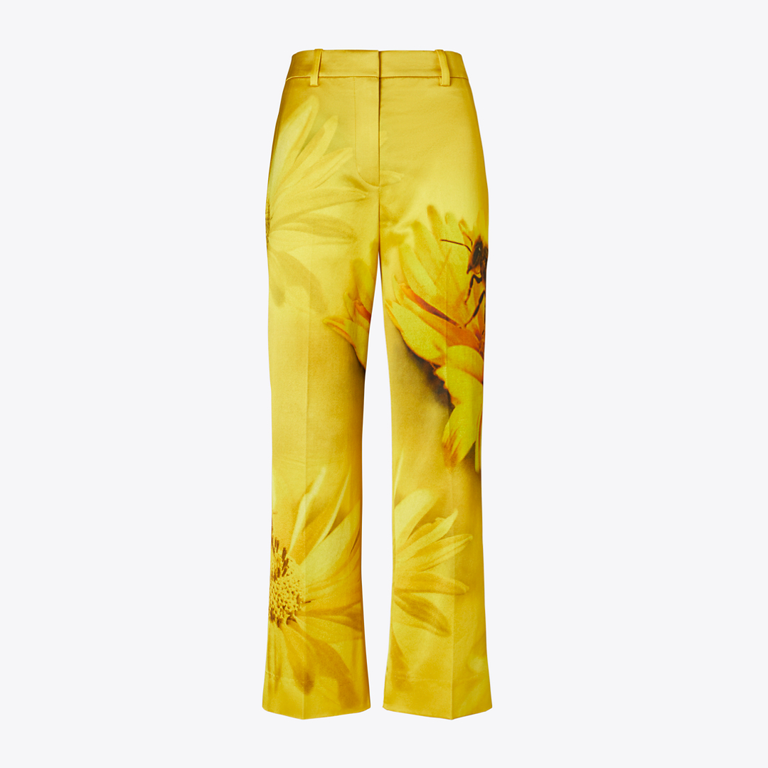 Printed Satin Trouser by Tory Burch