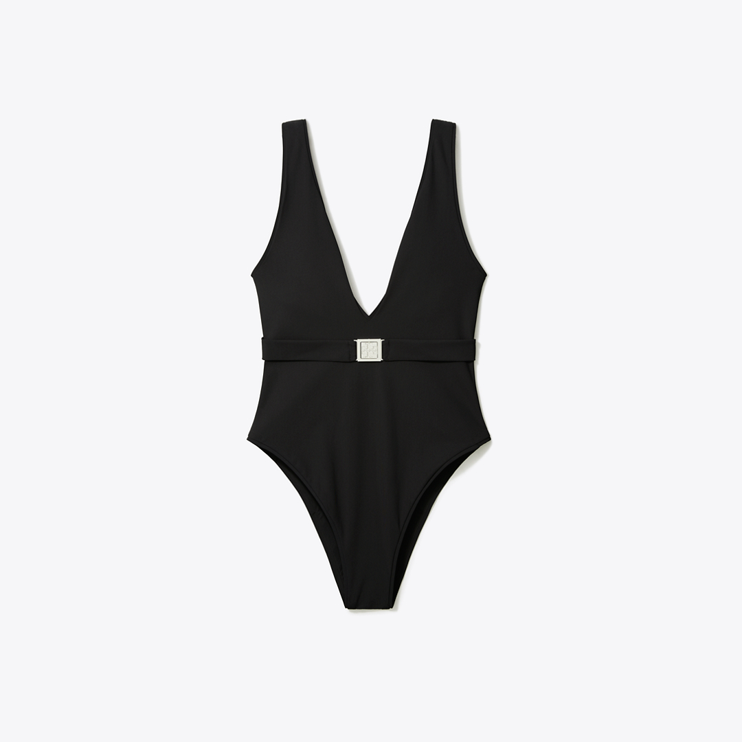 Belted Logo Swimsuit