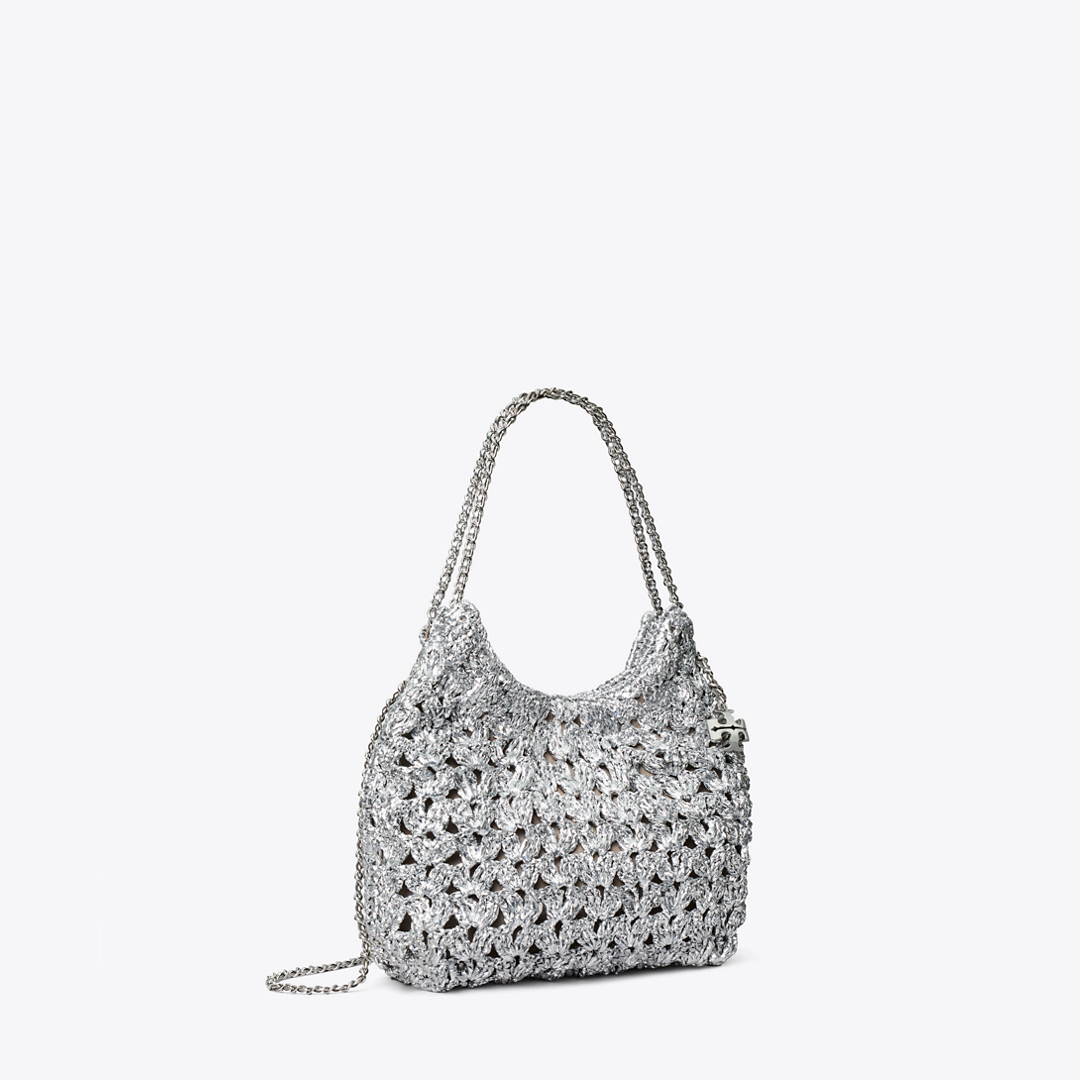 Mini Fleming Woven Hobo Bag