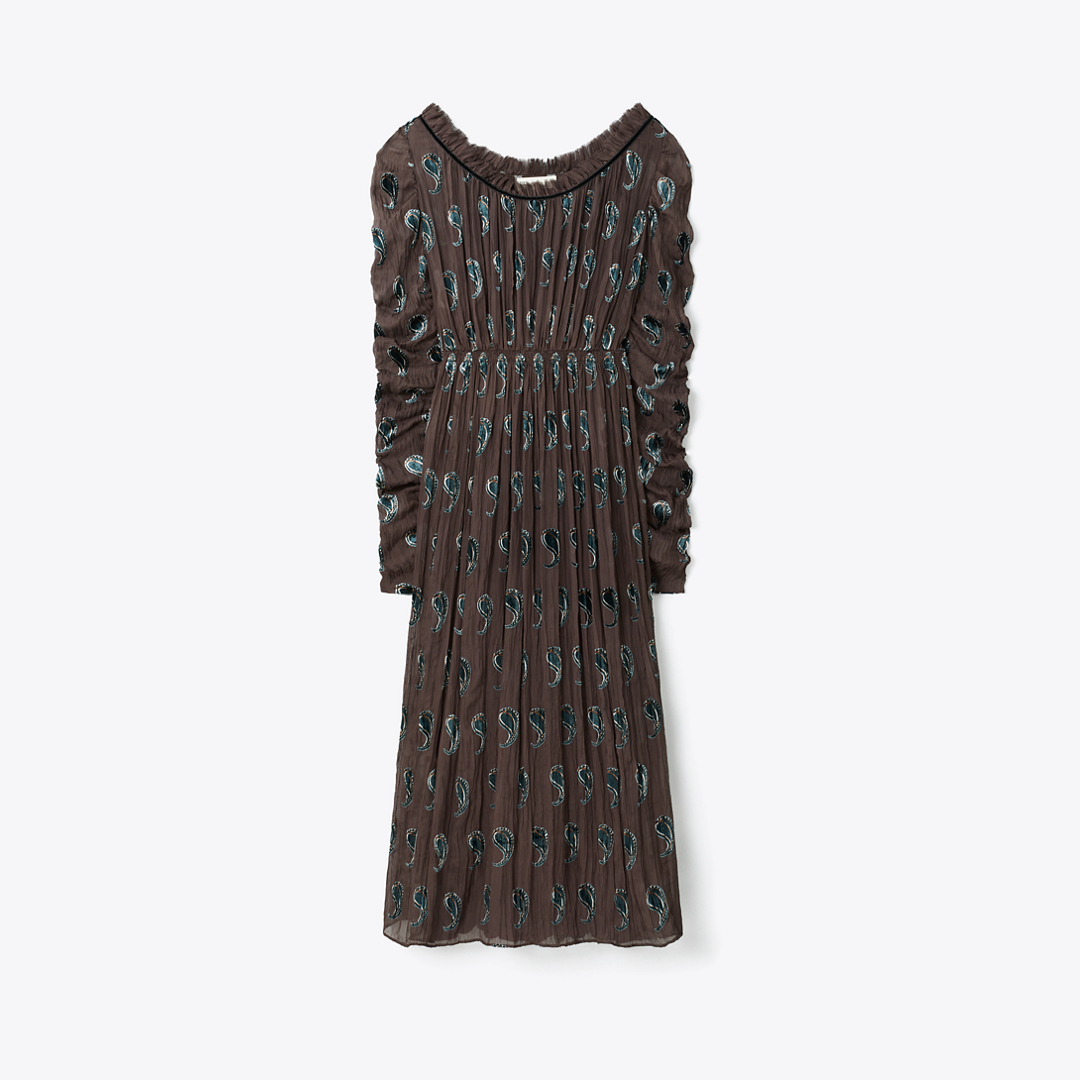 Ruched Velvet Dress