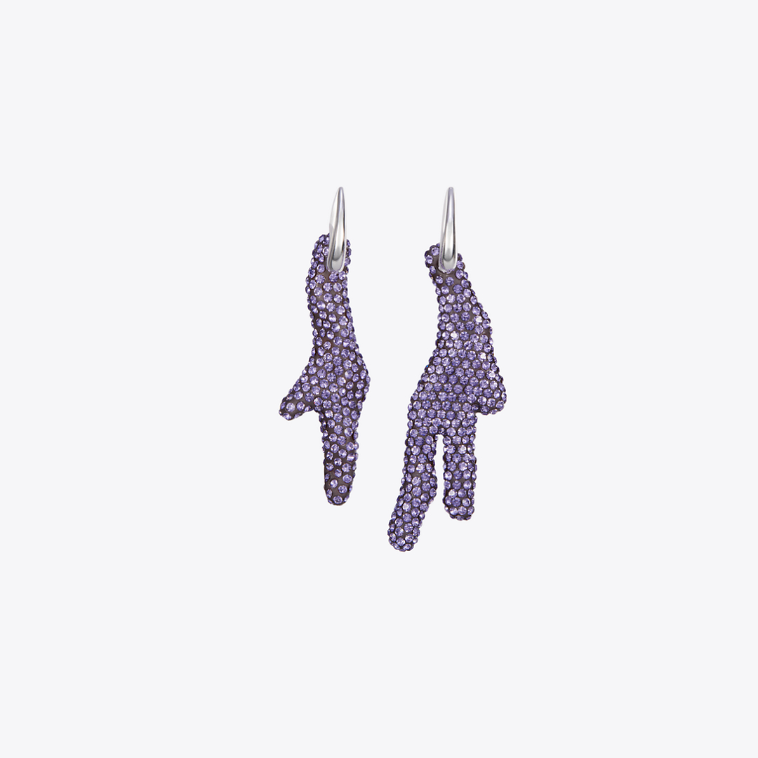 Curiosity Coral Hoop Earrings