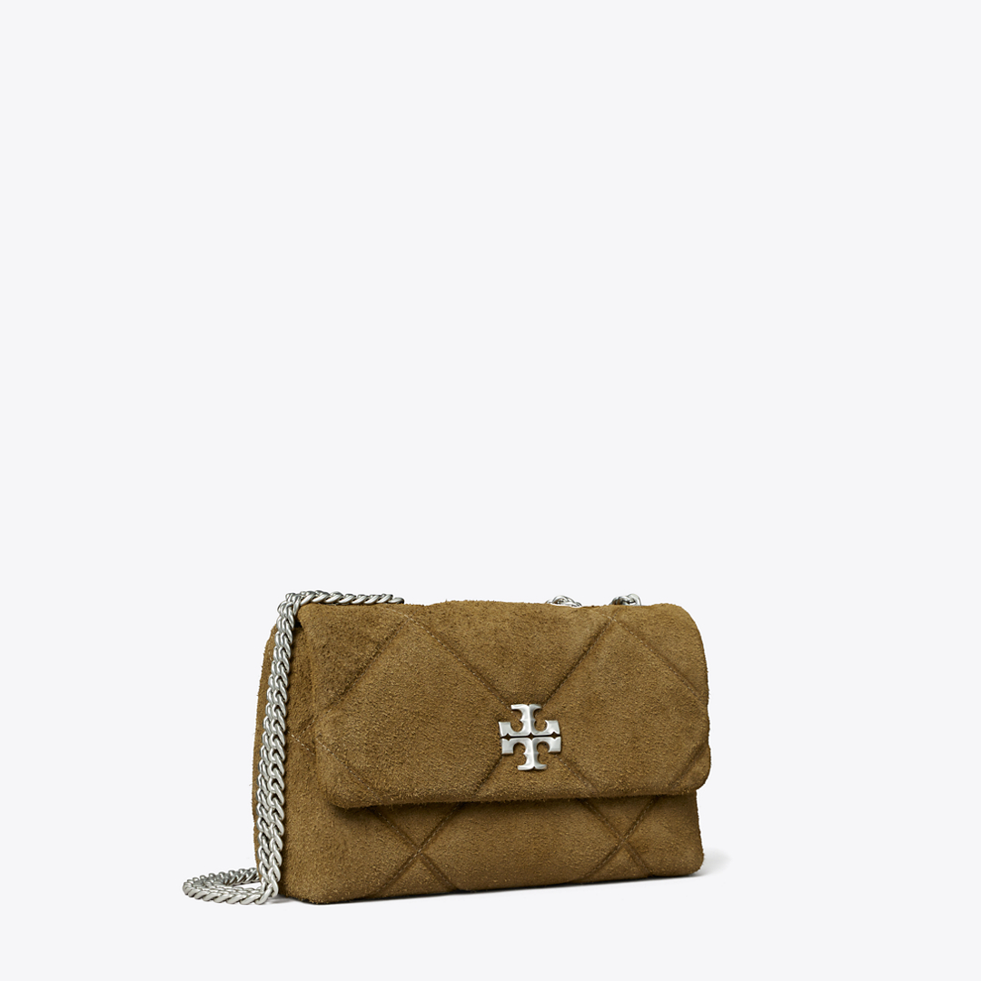 Kira Diamond Quilt Suede Shoulder Bag