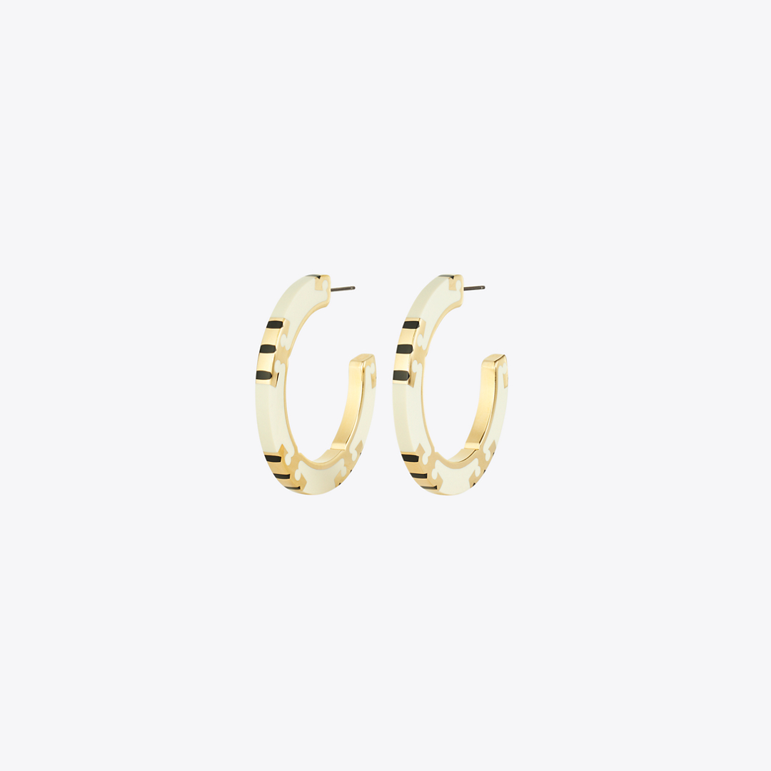 Icon Enamel Hoop Earrings