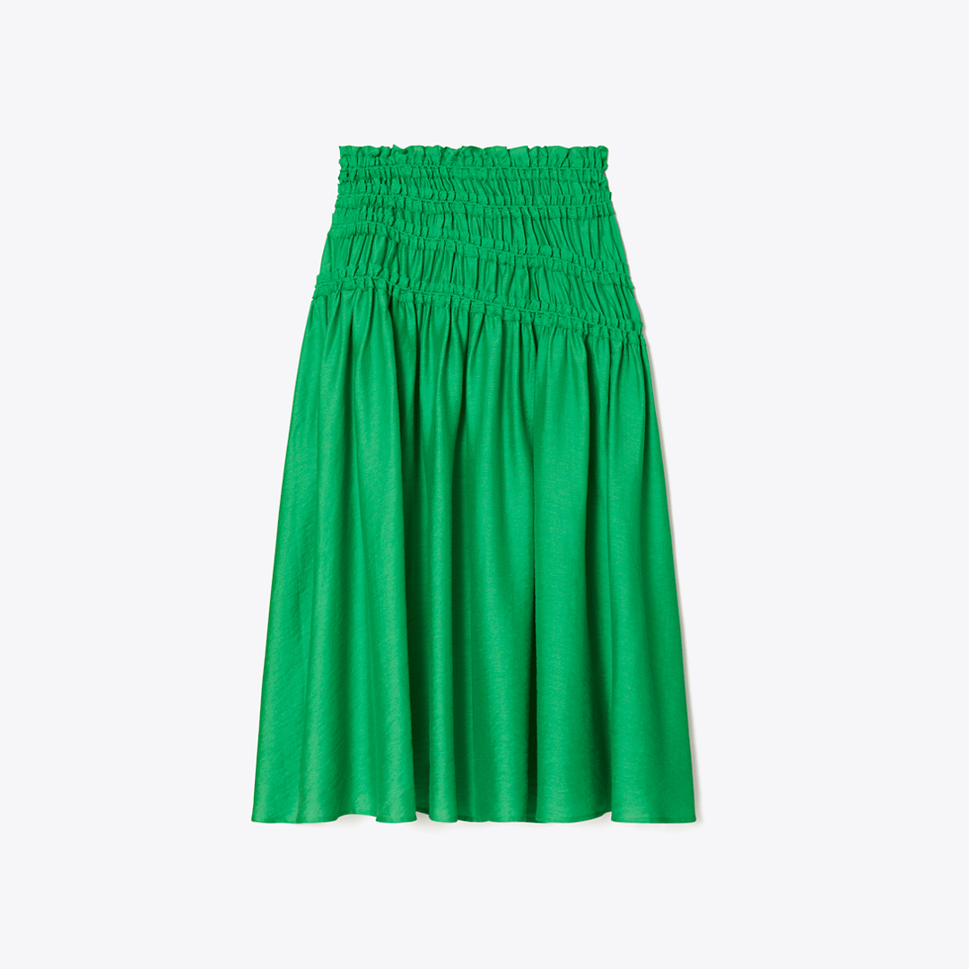 Smocked Viscose Skirt