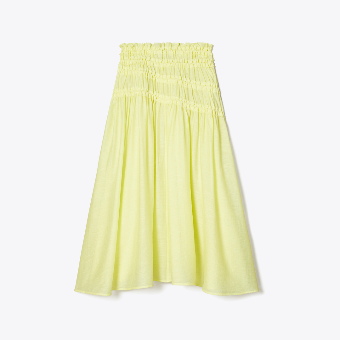 Smocked Viscose Skirt