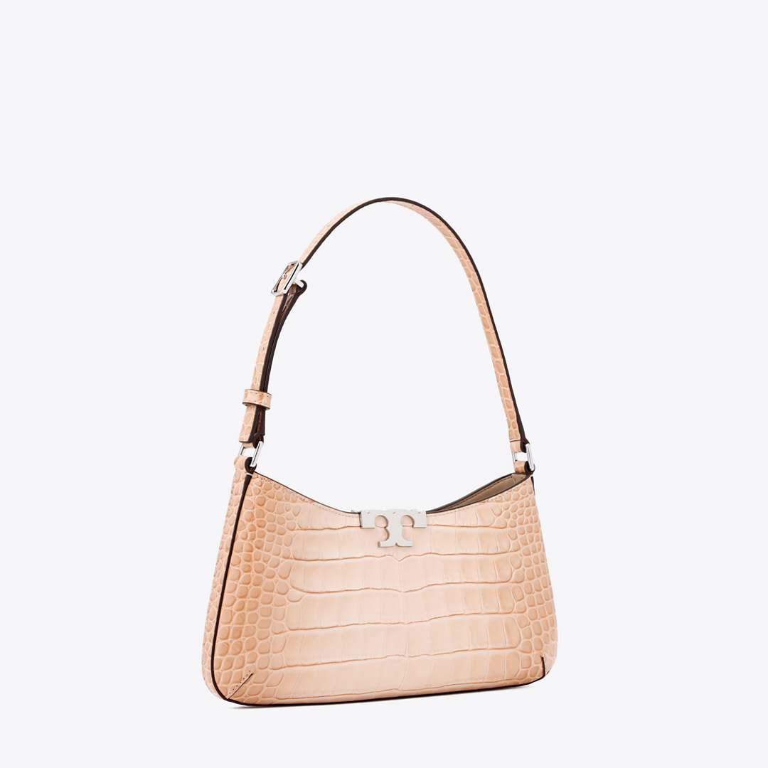 Eleanor Croc Embossed Slim Shoulder Bag