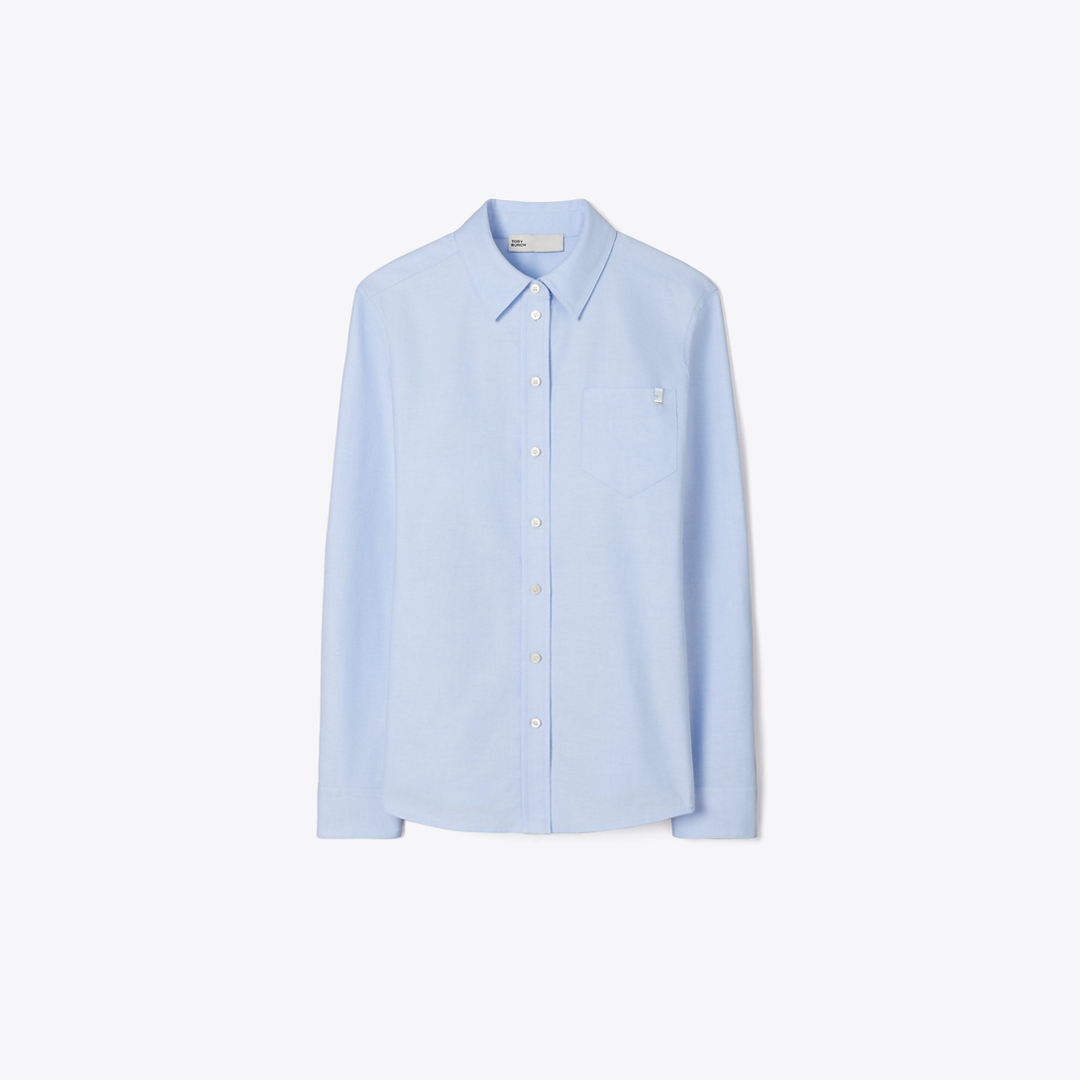 Cuffed Cotton Shirt by Tory Burch