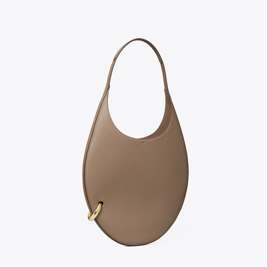 Pierced Pebbled Handbag