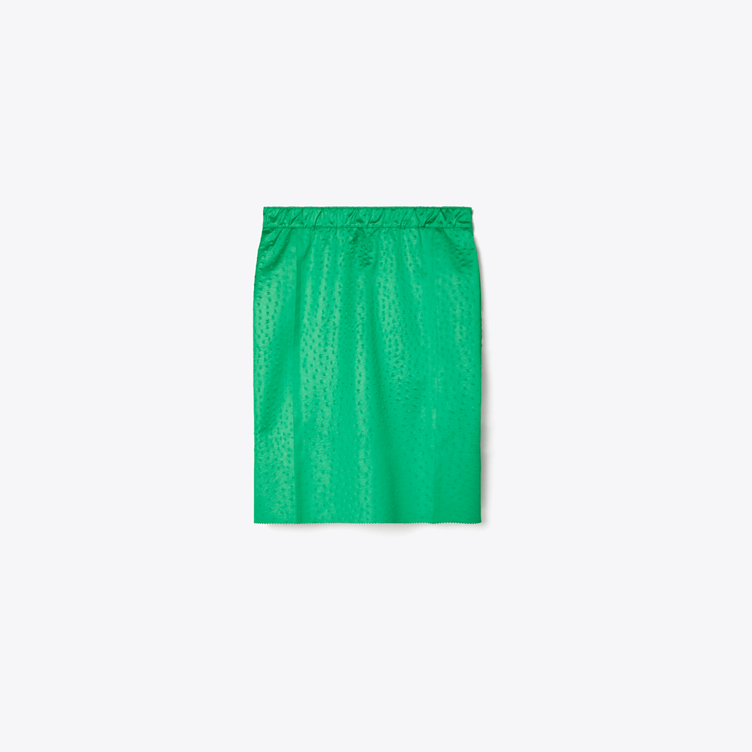 Embossed Satin Skirt
