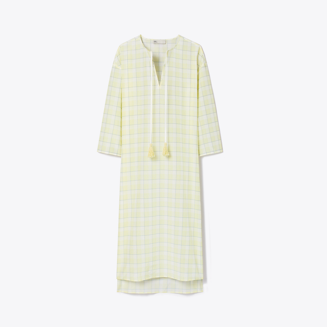 Plaid Cotton Caftan