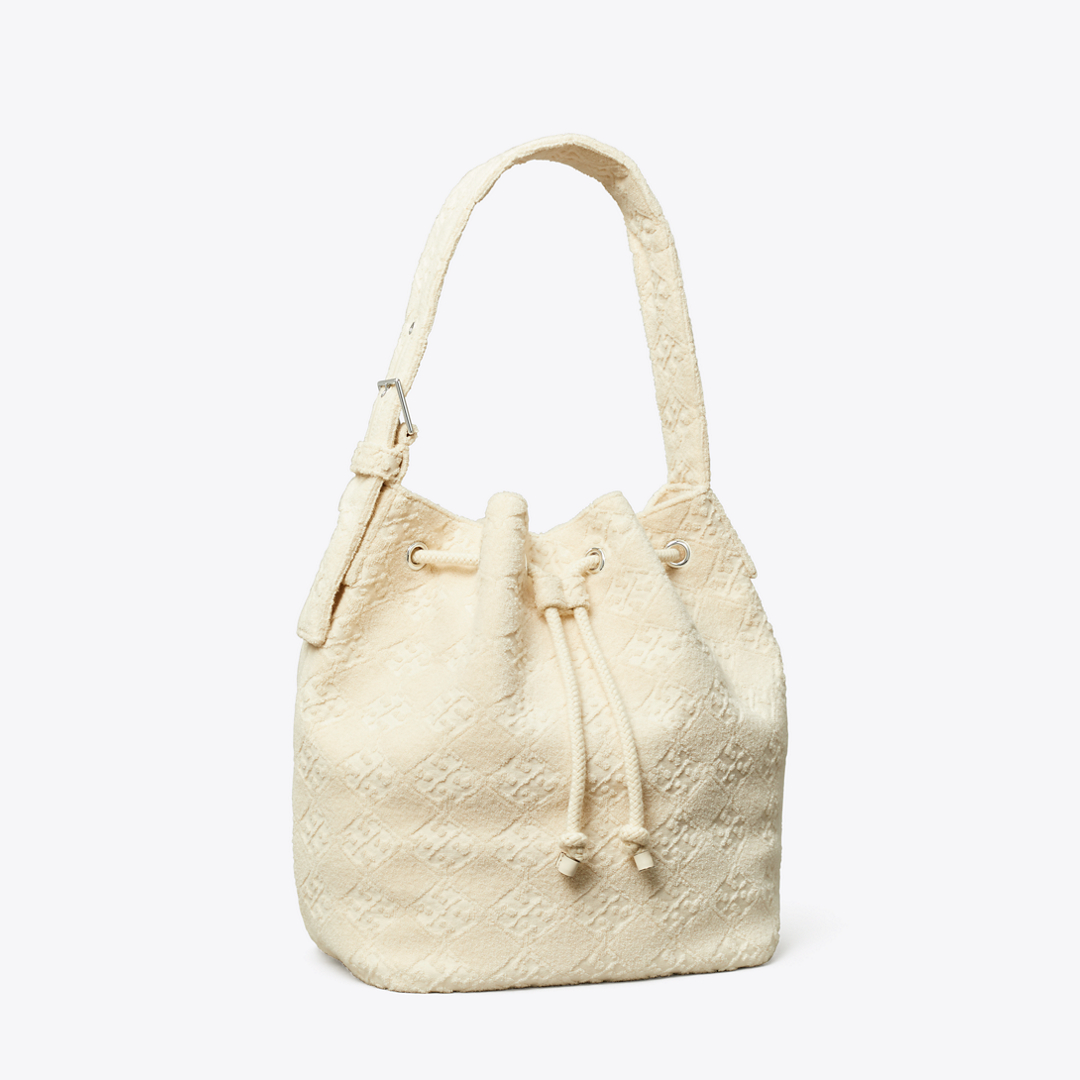 T Monogram Terry Oversized Bucket Bag