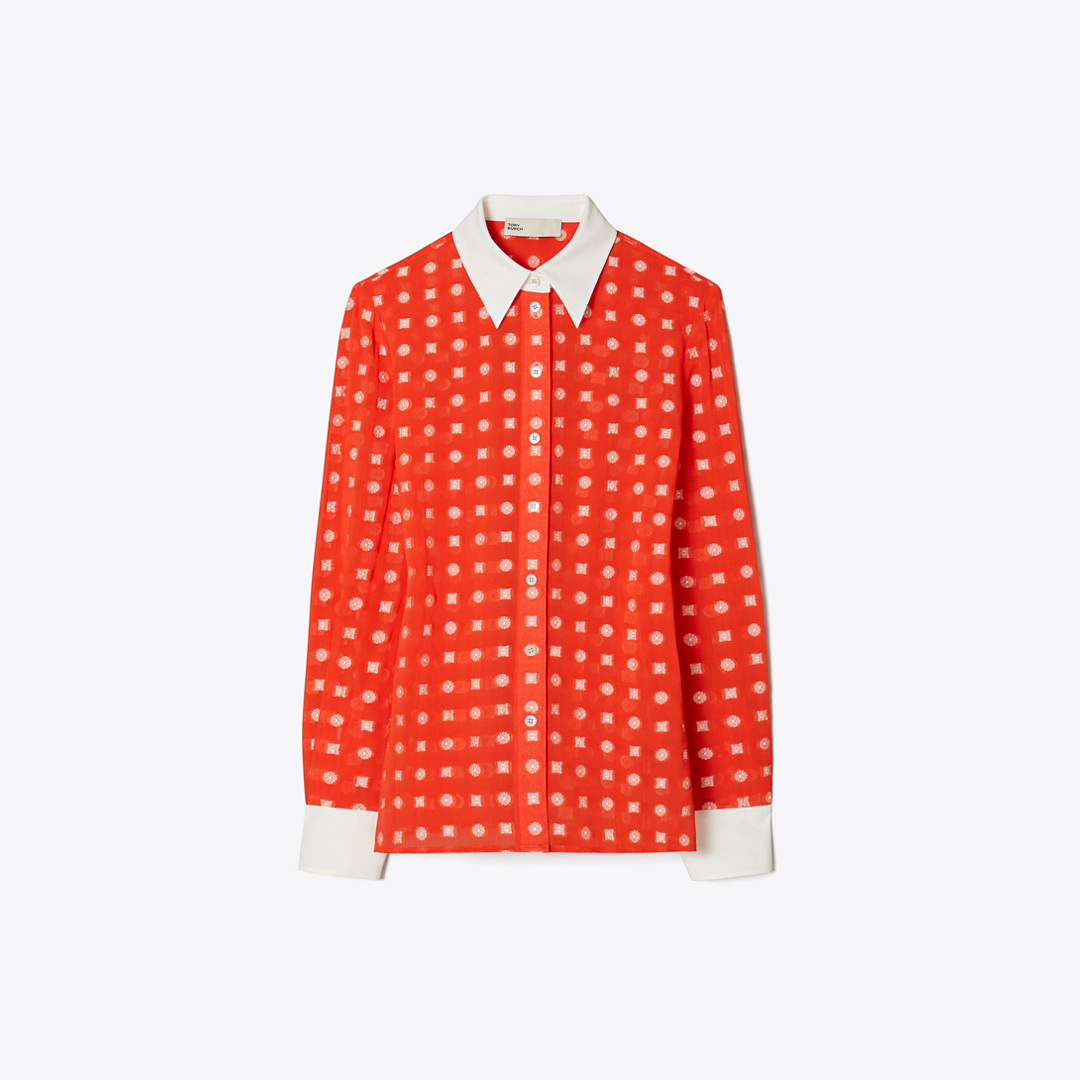 Colorblock Jacquard Shirt